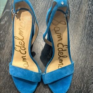 Sam Edelman size 7 blue suede heels!